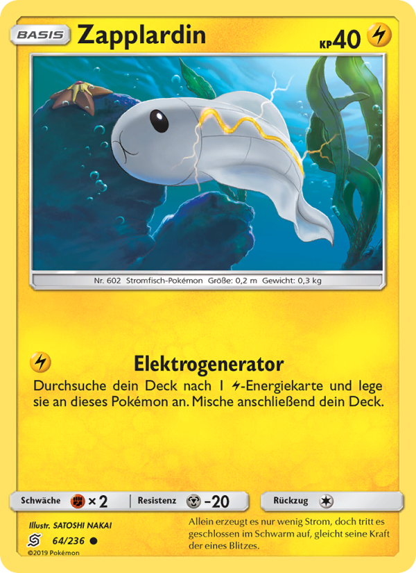 Zapplardin 64 — Unified Minds (German Pokémon TCG card)