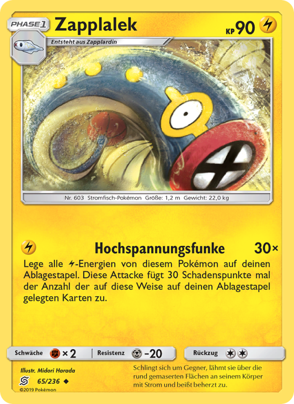 Zapplalek 65 — Unified Minds (German Pokémon TCG card)