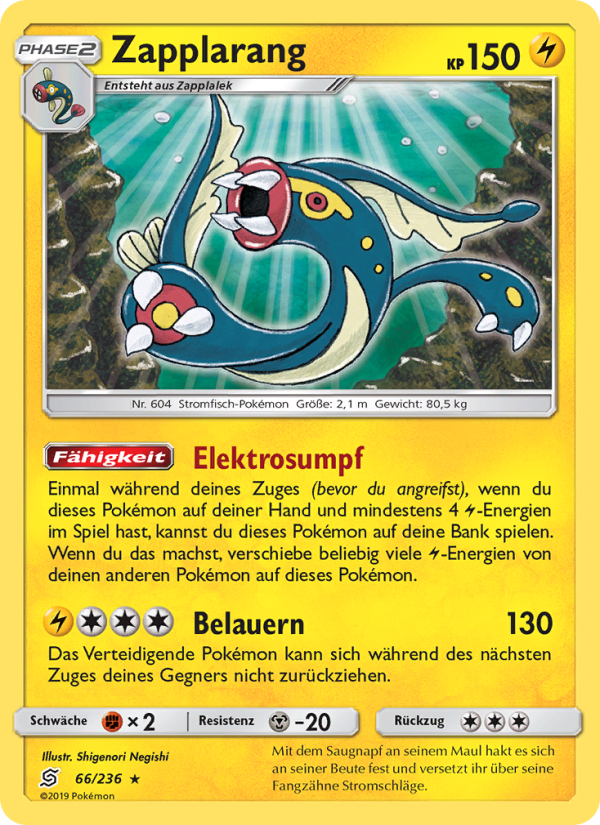 Zapplarang 66 — Unified Minds (German Pokémon TCG card)