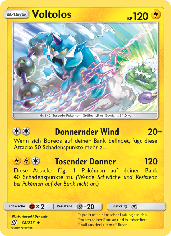 Voltolos 68 — Unified Minds (German Pokémon TCG card)