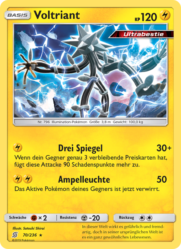 Voltriant 70 — Unified Minds (German Pokémon TCG card)