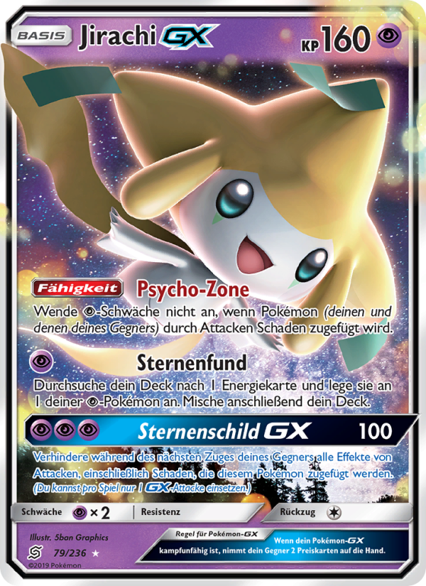 Jirachi GX 79 — Unified Minds (German Pokémon TCG card)