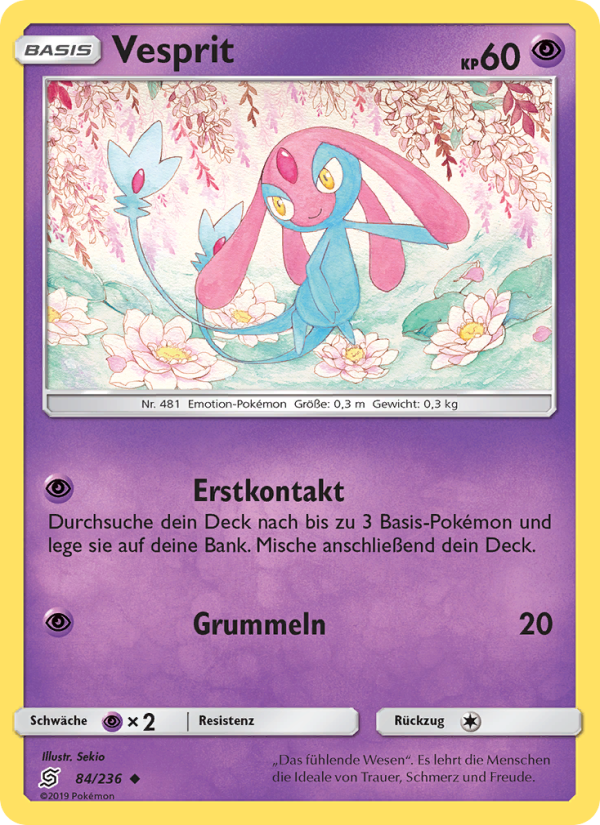 Vesprit 84 — Unified Minds (German Pokémon TCG card)