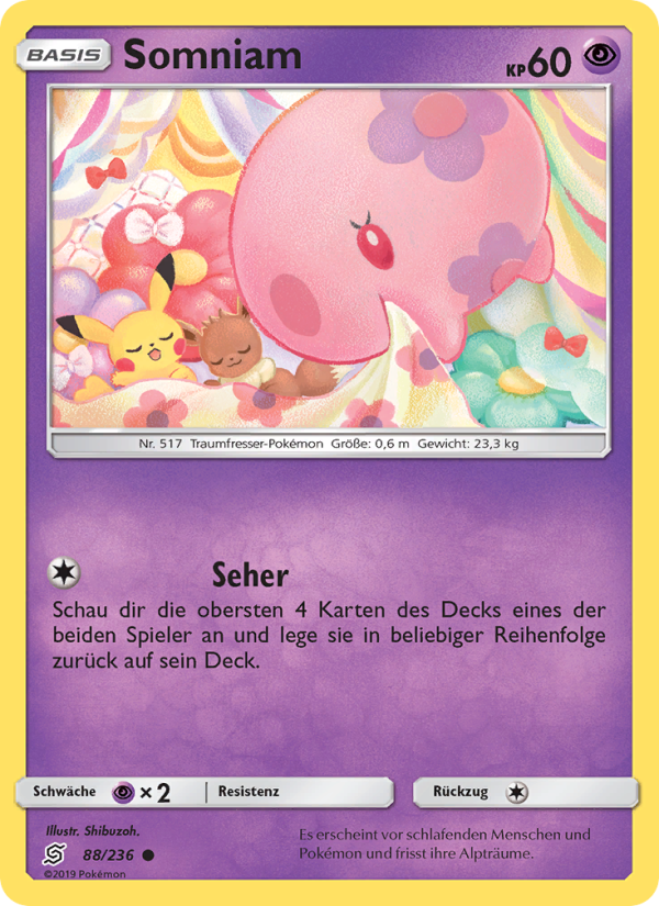 Somniam 88 — Unified Minds (German Pokémon TCG card)