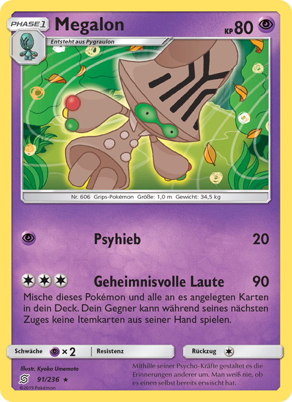 Megalon 91 — Unified Minds (German Pokémon TCG card)