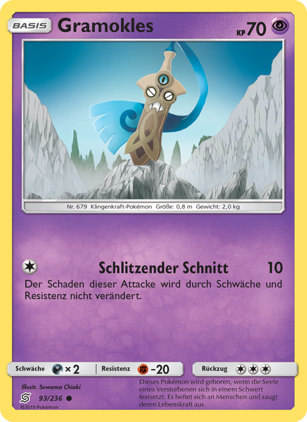 Gramokles 93 — Unified Minds (German Pokémon TCG card)