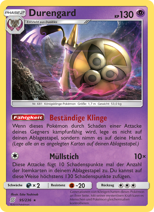 Durengard 95 — Unified Minds (German Pokémon TCG card)