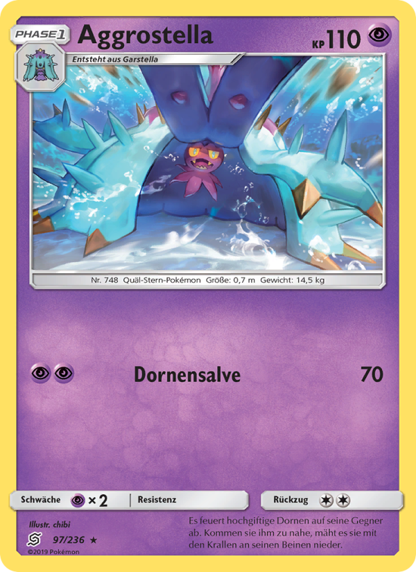 Aggrostella 97 — Unified Minds (German Pokémon TCG card)