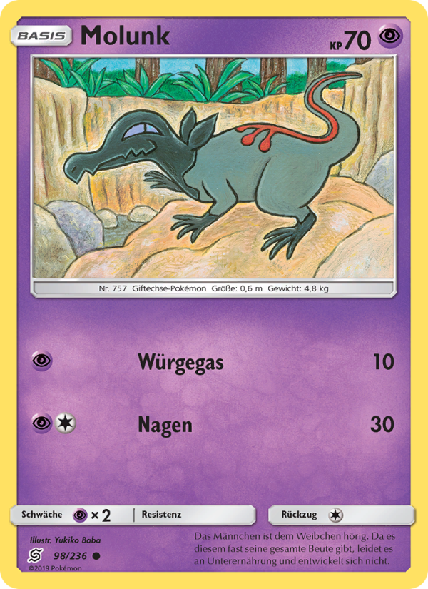 Molunk 98 — Unified Minds (German Pokémon TCG card)