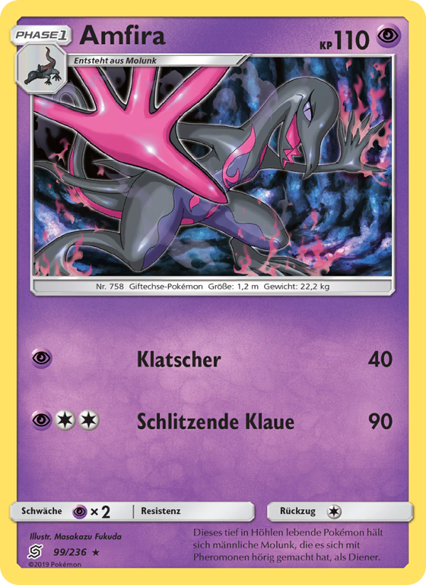 Amfira 99 — Unified Minds (German Pokémon TCG card)