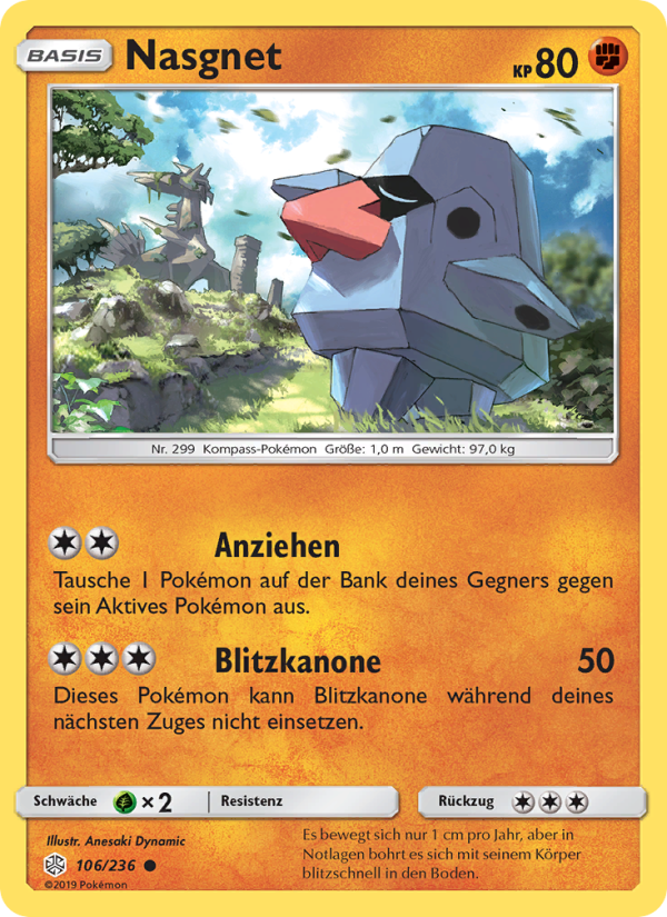 Nasgnet 106 — Cosmic Eclipse (German Pokémon TCG card)
