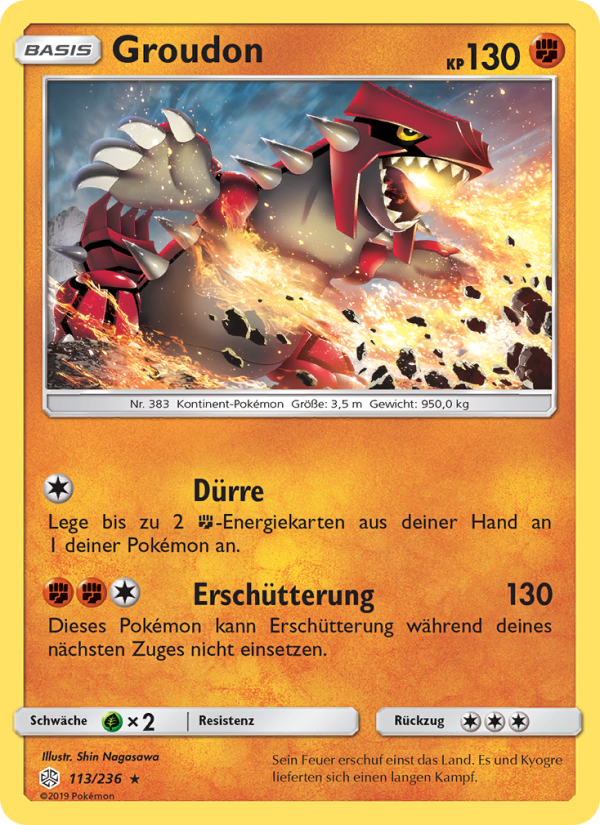 Groudon 113 — Cosmic Eclipse (German Pokémon TCG card)