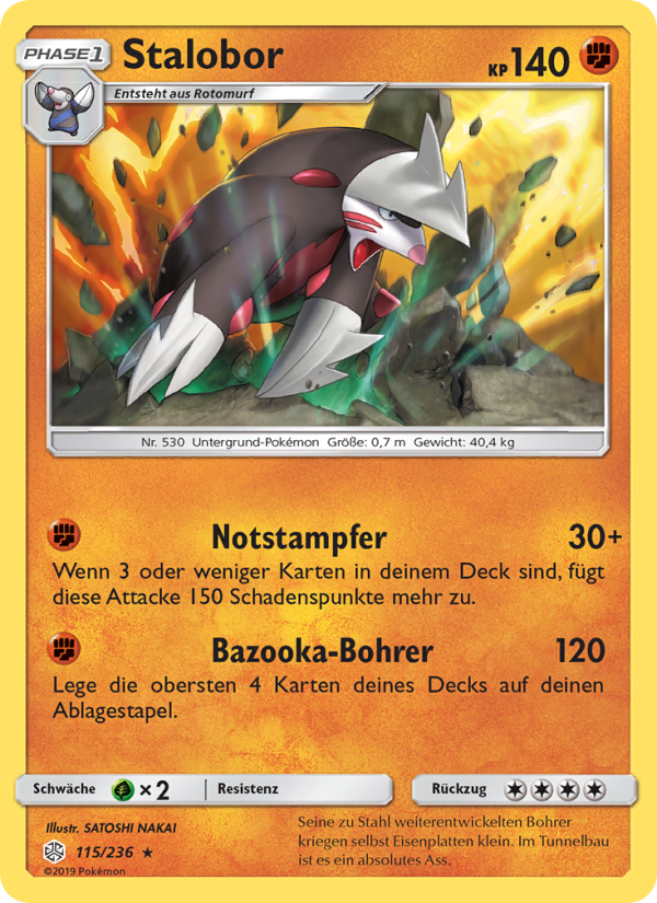 Stalobor 115 — Cosmic Eclipse (German Pokémon TCG card)