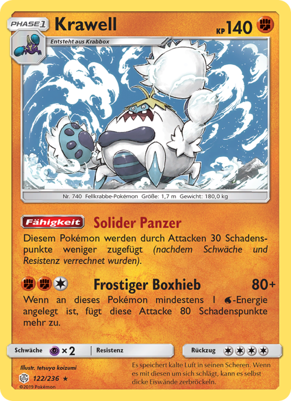 Krawell 122 — Cosmic Eclipse (German Pokémon TCG card)