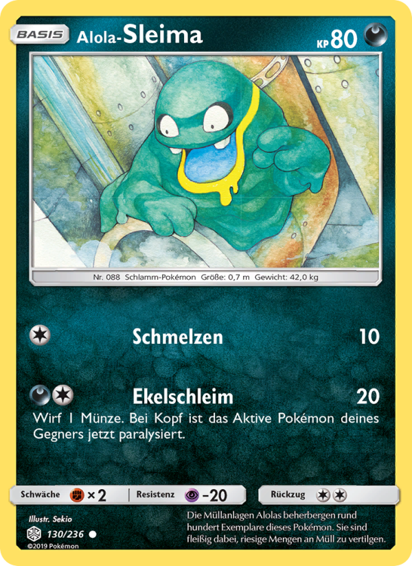 Alola-Sleima 130 — Cosmic Eclipse (German Pokémon TCG card)