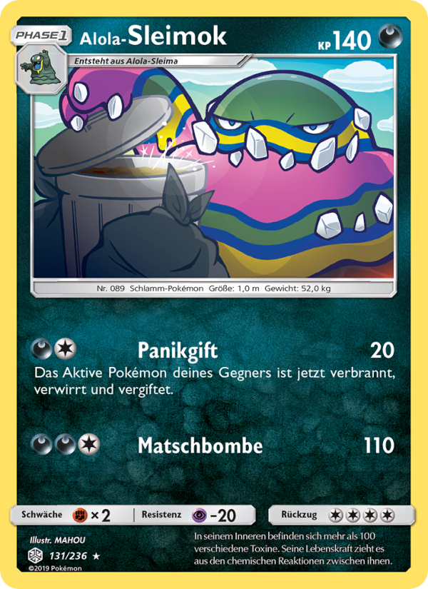 Alola-Sleimok 131 — Cosmic Eclipse (German Pokémon TCG card)