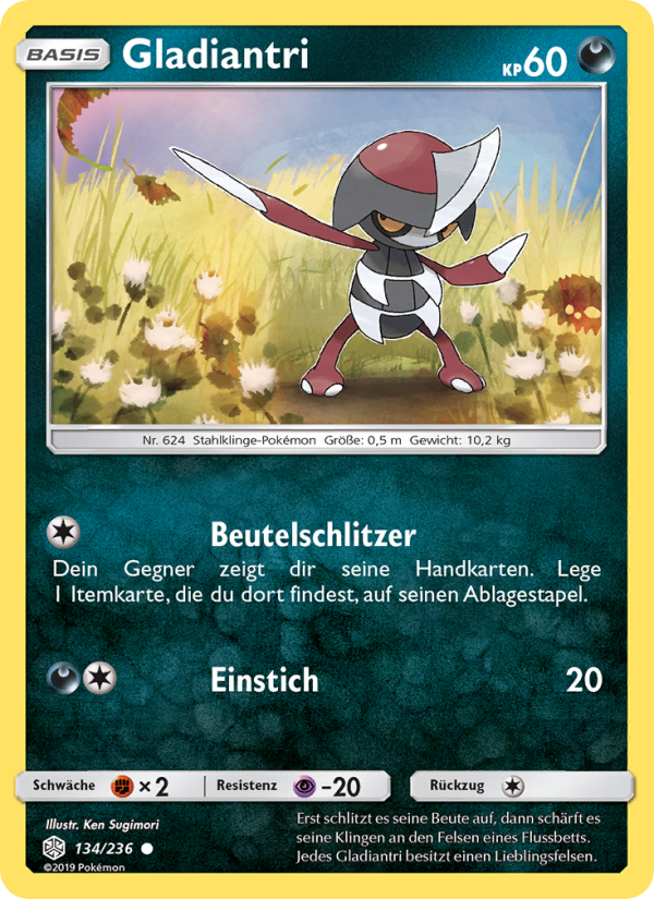 Gladiantri 134 — Cosmic Eclipse (German Pokémon TCG card)