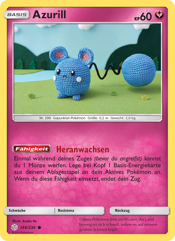 Azurill 146 — Cosmic Eclipse (German Pokémon TCG card)