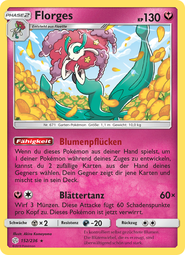 Florges 152 — Cosmic Eclipse (German Pokémon TCG card)