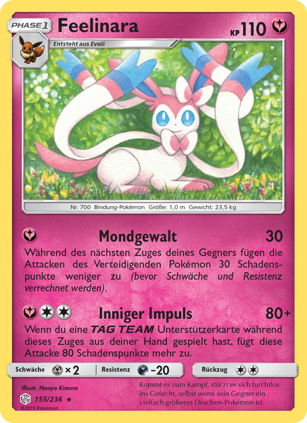 Feelinara 155 — Cosmic Eclipse (German Pokémon TCG card)