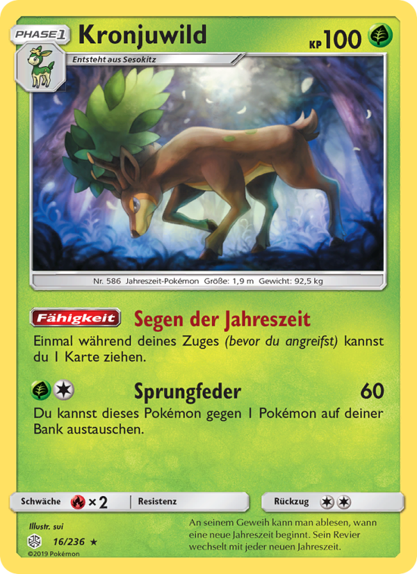 Kronjuwild 16 — Cosmic Eclipse (German Pokémon TCG card)