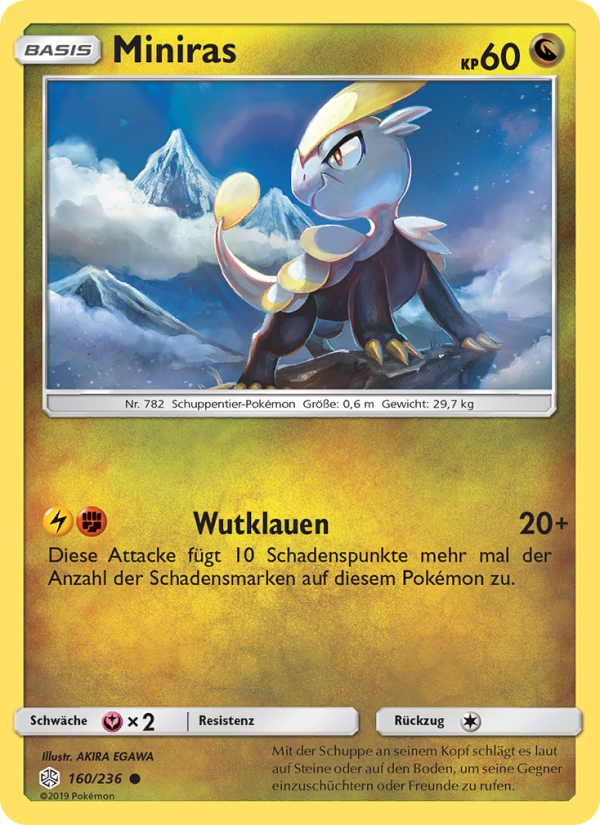 Miniras 160 — Cosmic Eclipse (German Pokémon TCG card)