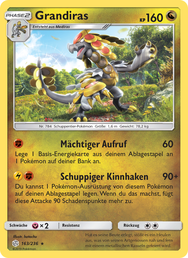 Grandiras 163 — Cosmic Eclipse (German Pokémon TCG card)