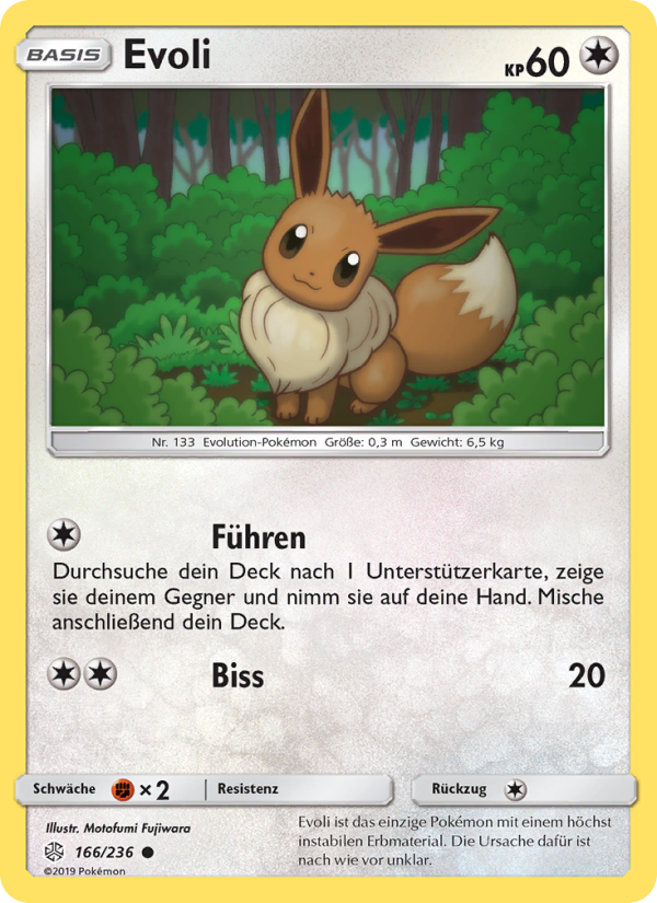 Evoli 166 — Cosmic Eclipse (German Pokémon TCG card)