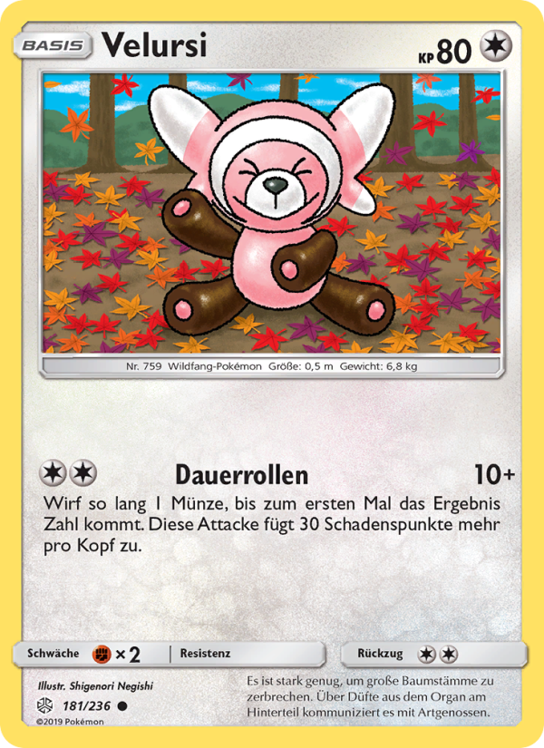 Velursi 181 — Cosmic Eclipse (German Pokémon TCG card)