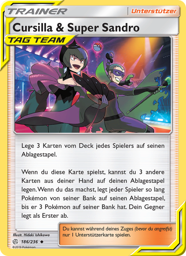 Cursilla & Super Sandro 186 — Cosmic Eclipse (German Pokémon TCG card)