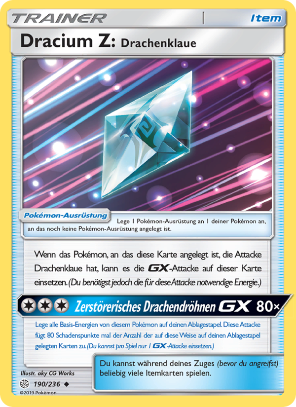 Dracium Z: Drachenklaue 190 — Cosmic Eclipse (German Pokémon TCG card)