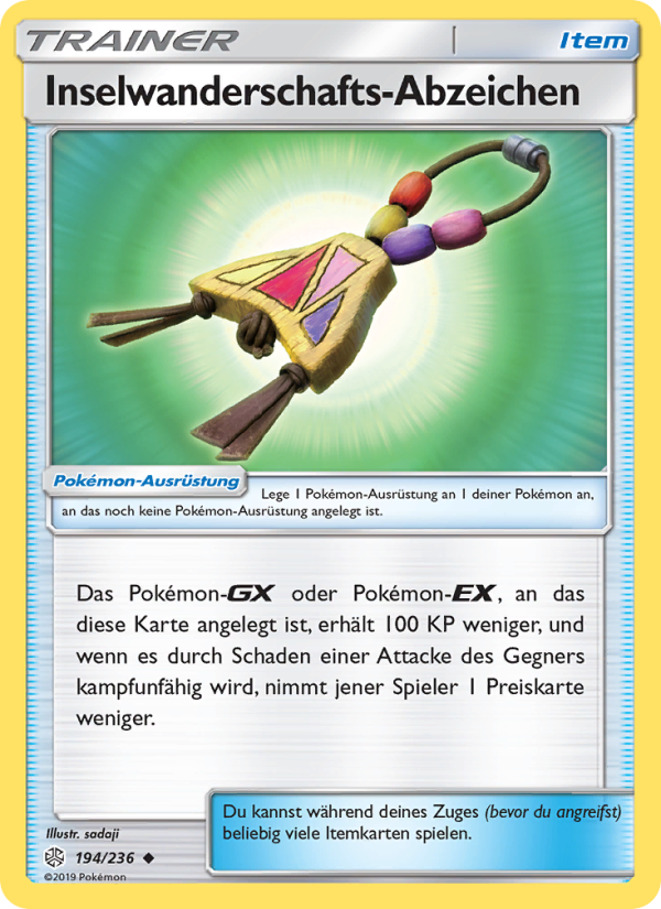 Inselwanderschafts-Abzeichen 194 — Cosmic Eclipse (German Pokémon TCG card)