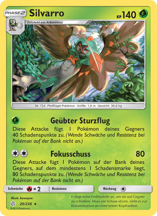 Silvarro 20 — Cosmic Eclipse (German Pokémon TCG card)