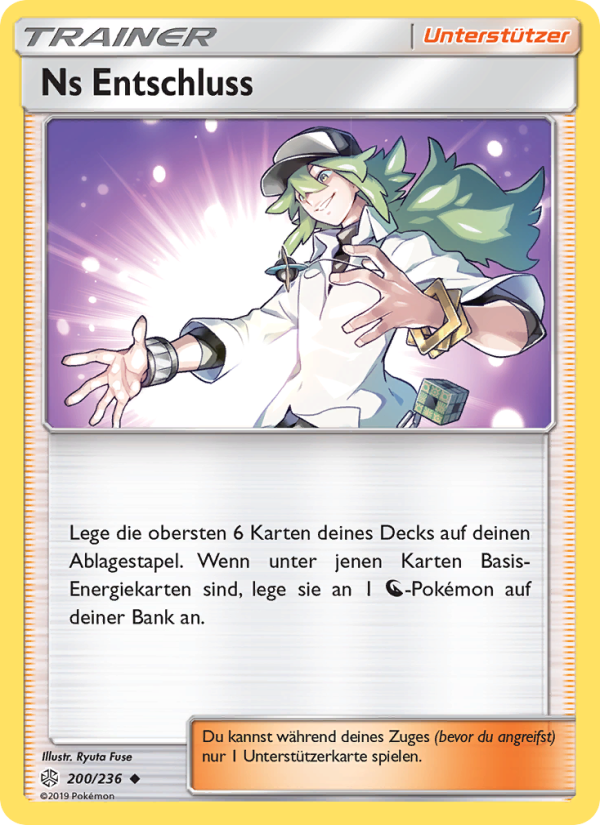 Ns Entschluss 200 — Cosmic Eclipse (German Pokémon TCG card)