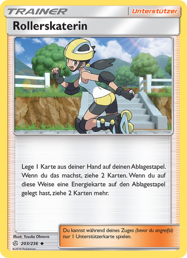 Rollerskaterin 203 — Cosmic Eclipse (German Pokémon TCG card)