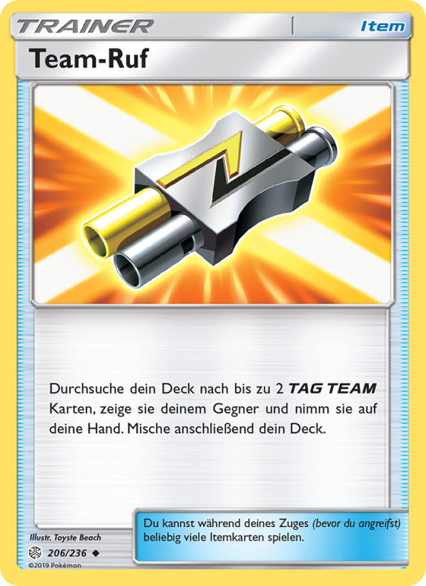 Team-Ruf 206 — Cosmic Eclipse (German Pokémon TCG card)