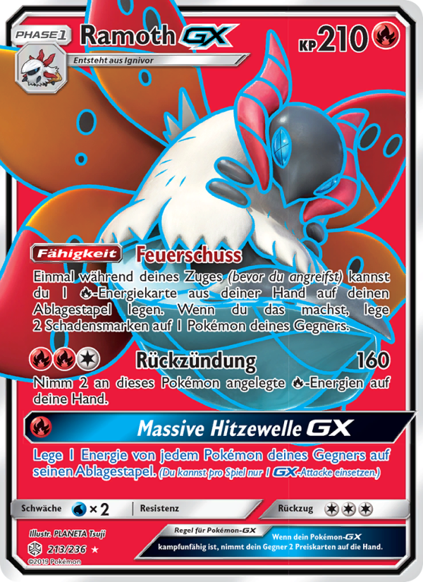 Ramoth GX 213 — Cosmic Eclipse (German Pokémon TCG card)