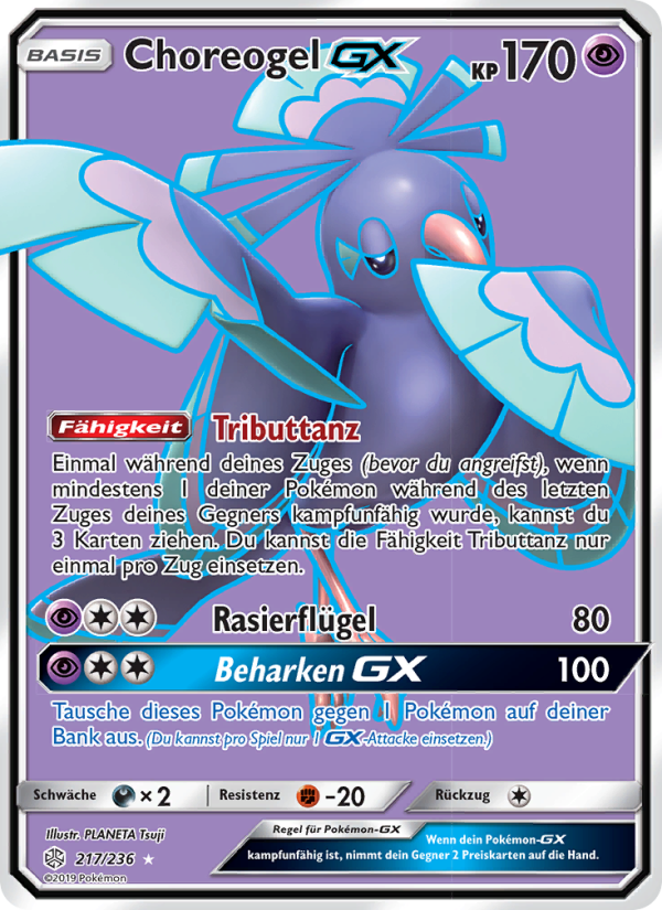 Choreogel GX 217 — Cosmic Eclipse (German Pokémon TCG card)