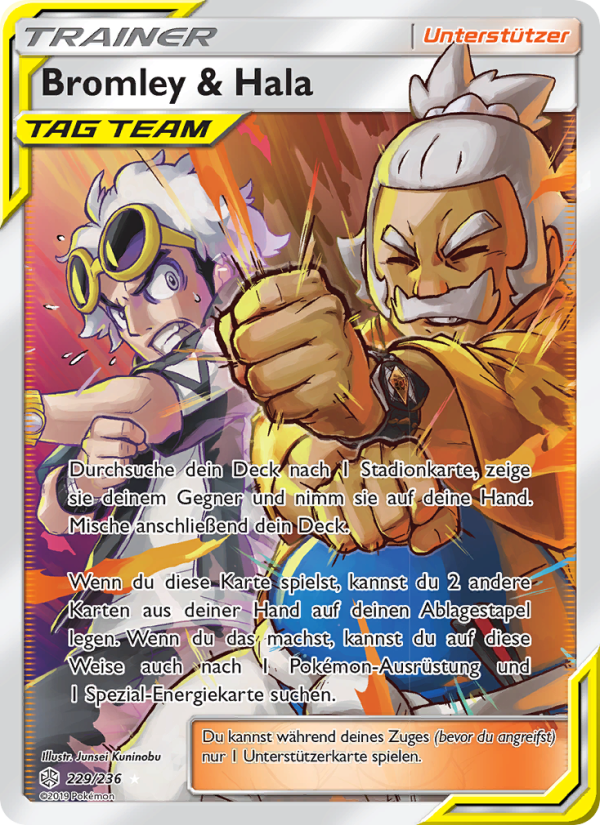 Bromley & Hala 229 — Cosmic Eclipse (German Pokémon TCG card)