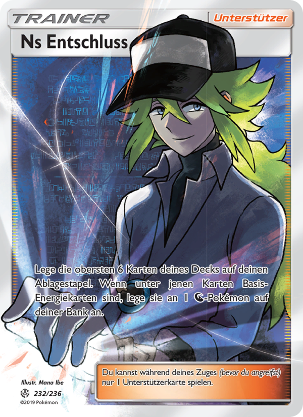 Ns Entschluss 232 — Cosmic Eclipse (German Pokémon TCG card)