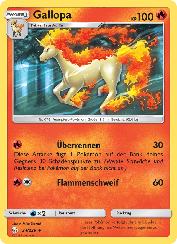 Gallopa 24 — Cosmic Eclipse (German Pokémon TCG card)