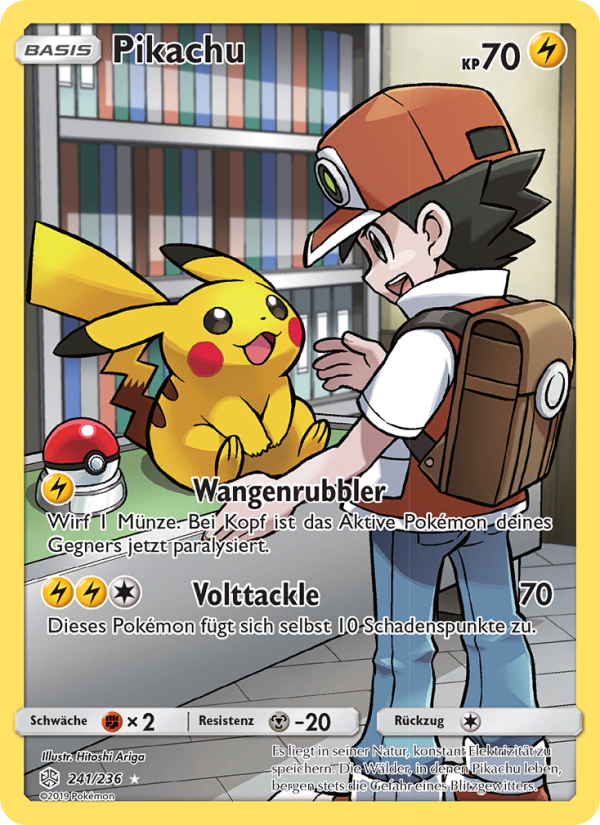 Pikachu 241 — Cosmic Eclipse (German Pokémon TCG card)