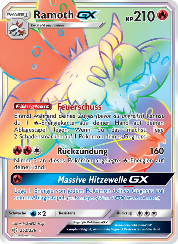 Ramoth GX 252 — Cosmic Eclipse (German Pokémon TCG card)
