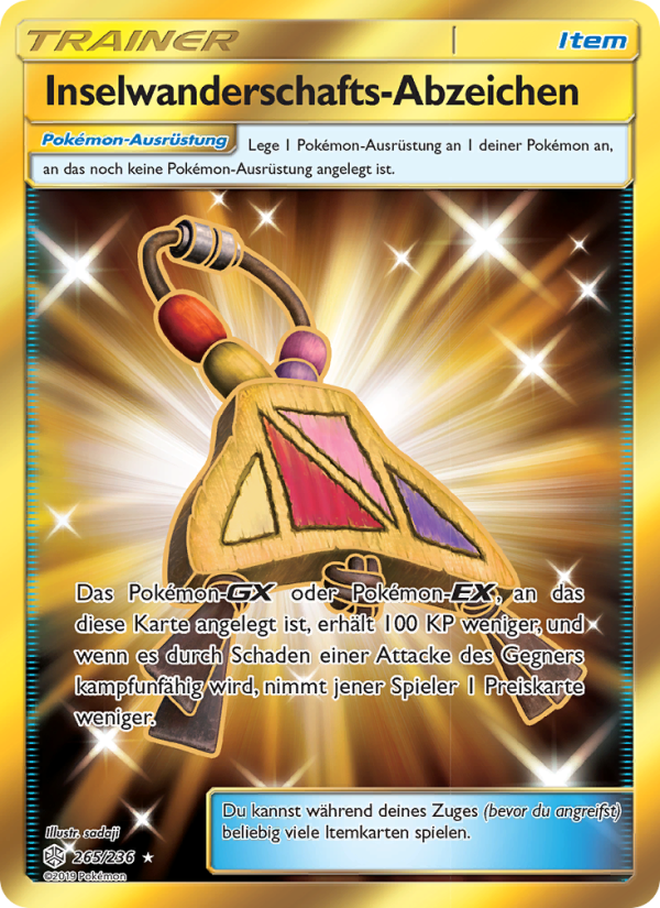 Inselwanderschafts-Abzeichen 265 — Cosmic Eclipse (German Pokémon TCG card)