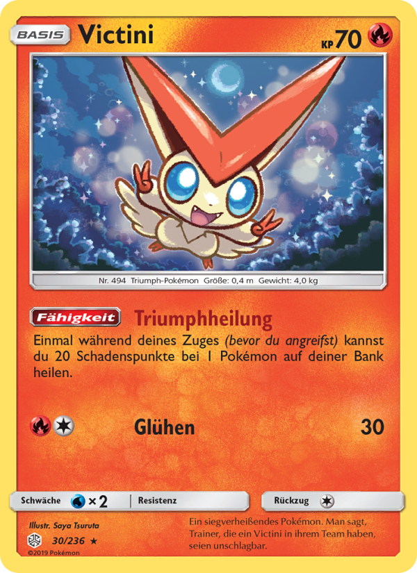 Victini 30 — Cosmic Eclipse (German Pokémon TCG card)