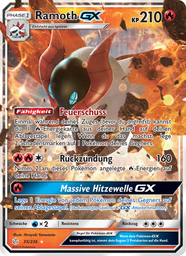 Ramoth GX 35 — Cosmic Eclipse (German Pokémon TCG card)