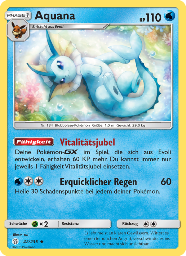 Aquana 42 — Cosmic Eclipse (German Pokémon TCG card)