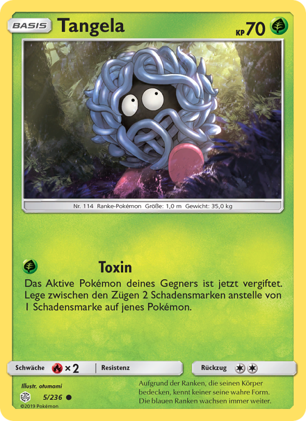 Tangela 5 — Cosmic Eclipse (German Pokémon TCG card)