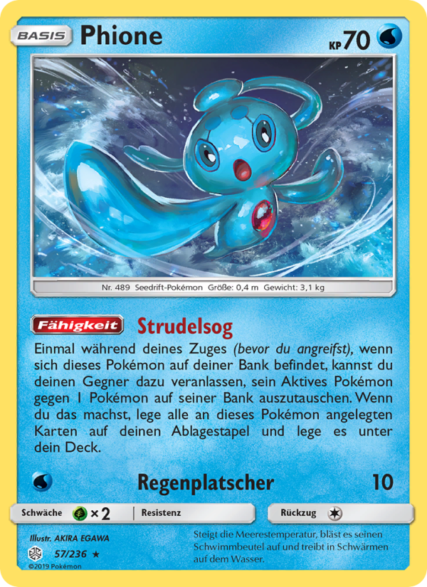Phione 57 — Cosmic Eclipse (German Pokémon TCG card)