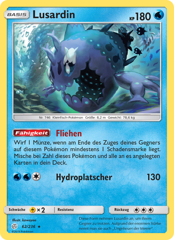 Lusardin 62 — Cosmic Eclipse (German Pokémon TCG card)